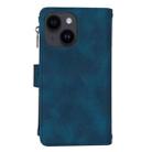 For iPhone 13 mini Dream 9-Card Zipper Wallet RFID Leather Phone Case with Lanyard(Blue) - 3
