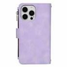 For iPhone 15 Pro Dream 9-Card Zipper Wallet RFID Leather Phone Case with Lanyard(Purple) - 3
