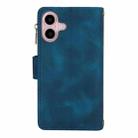 For iPhone 16 Dream 9-Card Zipper Wallet RFID Leather Phone Case with Lanyard(Blue) - 3