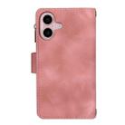 For iPhone 16 Dream 9-Card Zipper Wallet RFID Leather Phone Case with Lanyard(Rose Gold) - 3