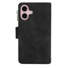 For iPhone 16 Plus Dream 9-Card Zipper Wallet RFID Leather Phone Case with Lanyard(Black) - 3