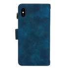 For iPhone XS / X Dream 9-Card Zipper Wallet RFID Leather Phone Case with Lanyard(Blue) - 3