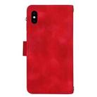 For iPhone XS / X Dream 9-Card Zipper Wallet RFID Leather Phone Case with Lanyard(Red) - 3