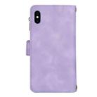 For iPhone XS / X Dream 9-Card Zipper Wallet RFID Leather Phone Case with Lanyard(Purple) - 3