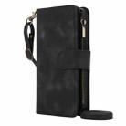 For iPhone XS / X Dream 9-Card Zipper Wallet RFID Leather Phone Case with Lanyard(Black) - 2