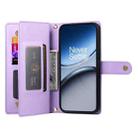 For OnePlus Nord 4 5G Nine Card-slot Zipper Wallet Bag Leather Phone Case(Purple) - 3