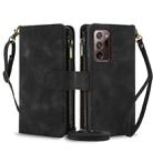 For Samsung Galaxy S20 FE Dream 9-Card Zipper Wallet RFID Leather Phone Case with Lanyard(Black) - 1