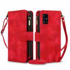 For Samsung Galaxy S20+ 5G Dream 9-Card Zipper Wallet RFID Leather Phone Case with Lanyard(Red) - 1