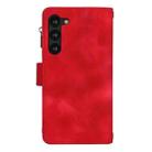 For Samsung Galaxy S23 5G Dream 9-Card Zipper Wallet RFID Leather Phone Case with Lanyard(Red) - 3