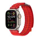 For Apple Watch 46mm / 49mm / 45mm / 44mm Dual-section Sports Nylon Loop Watch Band(Red) - 2