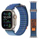 For Apple Watch 46mm / 49mm / 45mm / 44mm Dual-section Sports Nylon Loop Watch Band(Dark Blue) - 1