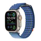 For Apple Watch 46mm / 49mm / 45mm / 44mm Dual-section Sports Nylon Loop Watch Band(Dark Blue) - 2