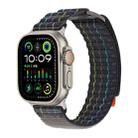 For Apple Watch 46mm / 49mm / 45mm / 44mm Dual-section Sports Nylon Loop Watch Band(Charcoal Grey) - 2