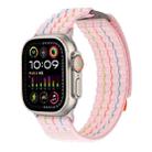 For Apple Watch 46mm / 49mm / 45mm / 44mm Dual-section Sports Nylon Loop Watch Band(Pink) - 2