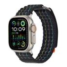 For Apple Watch 46mm / 49mm / 45mm / 44mm Dual-section Sports Nylon Loop Watch Band(Black) - 2