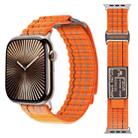 For Apple Watch 42mm / 41mm / 40mm / 38mm Dual-section Sports Nylon Loop Watch Band(Orange) - 1