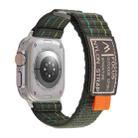 For Apple Watch 42mm / 41mm / 40mm / 38mm Dual-section Sports Nylon Loop Watch Band(Green) - 3