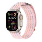 For Apple Watch 42mm / 41mm / 40mm / 38mm Dual-section Sports Nylon Loop Watch Band(Pink) - 2