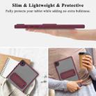 For Samsung Galaxy Tab A9 Skin Feel Holder PC Hybrid TPU Tablet Case(Wine Red) - 3