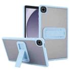 For Samsung Galaxy Tab A9 Skin Feel Holder PC Hybrid TPU Tablet Case(Light Blue) - 1