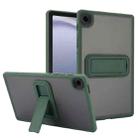 For Samsung Galaxy Tab A9+ Skin Feel Holder PC Hybrid TPU Tablet Case(Dark Green) - 1