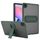 For Samsung Galaxy Tab S6 Lite P610 / P615 Skin Feel Holder PC Hybrid TPU Tablet Case(Dark Green) - 1