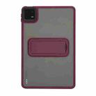 For Xiaomi Redmi Pad SE 11 Skin Feel Holder PC Hybrid TPU Tablet Case(Wine Red) - 2