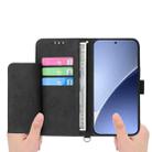 For Xiaomi 15 Pro Skin Feel Flowers Embossed Wallet Leather Phone Case(Black) - 3