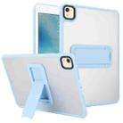 For iPad 4 / 3 / 2 9.7 inch Skin Feel Holder PC Hybrid TPU Tablet Case(Light Blue) - 1