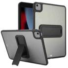 For iPad 10.2 2021 / 2020 / 2019 Skin Feel Holder PC Hybrid TPU Tablet Case(Black) - 1
