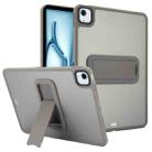 For iPad Air 11 2024 Skin Feel Holder PC Hybrid TPU Tablet Case(Grey) - 1