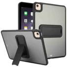 For iPad Air 2 9.7 Skin Feel Holder PC Hybrid TPU Tablet Case(Black) - 1