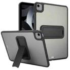 For iPad Air 5 / 4 10.9 inch Skin Feel Holder PC Hybrid TPU Tablet Case(Black) - 1