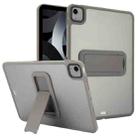 For iPad Air 5 / 4 10.9 inch Skin Feel Holder PC Hybrid TPU Tablet Case(Grey) - 1