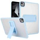 For iPad Air 5 / 4 10.9 inch Skin Feel Holder PC Hybrid TPU Tablet Case(Light Blue) - 1