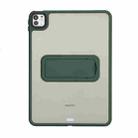 For iPad Air 5 / 4 10.9 inch Skin Feel Holder PC Hybrid TPU Tablet Case(Dark Green) - 2