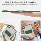 For iPad Air 5 / 4 10.9 inch Skin Feel Holder PC Hybrid TPU Tablet Case(Dark Green) - 3