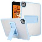 For iPad mini 5 / 4 7.9 inch Skin Feel Holder PC Hybrid TPU Tablet Case(Light Blue) - 1