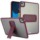 For iPad Pro 11 2018 Skin Feel Holder PC Hybrid TPU Tablet Case(Wine Red) - 1