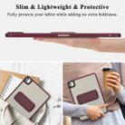 For iPad Pro 11 2018 Skin Feel Holder PC Hybrid TPU Tablet Case(Wine Red) - 3