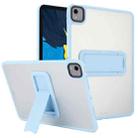 For iPad Pro 11 2018 Skin Feel Holder PC Hybrid TPU Tablet Case(Light Blue) - 1