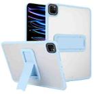 For iPad Pro 11 2022 / 2021 / 2020 Skin Feel Holder PC Hybrid TPU Tablet Case(Light Blue) - 1