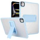 For iPad Pro 11 2024 Skin Feel Holder PC Hybrid TPU Tablet Case(Light Blue) - 1