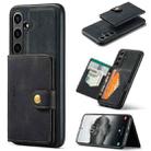 For Samsung Galaxy S24 FE 5G JEEHOOD J01 Retro Magnetic Detachable Wallet Phone Case(Black) - 1