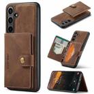 For Samsung Galaxy S24 FE 5G JEEHOOD J01 Retro Magnetic Detachable Wallet Phone Case(Brown) - 1