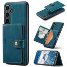 For Samsung Galaxy S24 FE 5G JEEHOOD J01 Retro Magnetic Detachable Wallet Phone Case(Blue) - 1