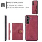 For Samsung Galaxy S24 FE 5G JEEHOOD J01 Retro Magnetic Detachable Wallet Phone Case(Red) - 2