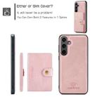 For Samsung Galaxy S24 FE 5G JEEHOOD J01 Retro Magnetic Detachable Wallet Phone Case(Pink) - 2