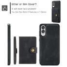 For Samsung Galaxy S25 Edge 5G JEEHOOD J01 Retro Magnetic Detachable Wallet Phone Case(Black) - 2