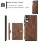 For Samsung Galaxy S25 Edge 5G JEEHOOD J01 Retro Magnetic Detachable Wallet Phone Case(Brown) - 2